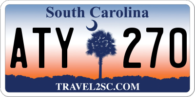 SC license plate ATY270