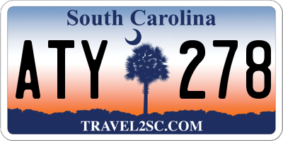 SC license plate ATY278