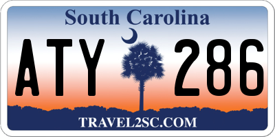 SC license plate ATY286