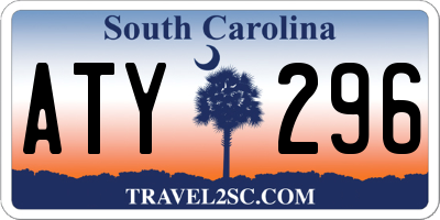 SC license plate ATY296