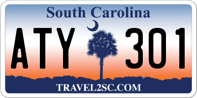 SC license plate ATY301