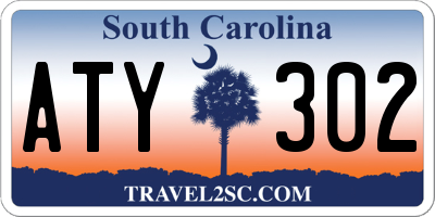 SC license plate ATY302
