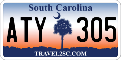 SC license plate ATY305