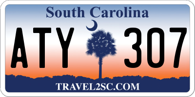 SC license plate ATY307