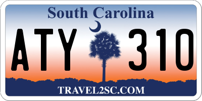 SC license plate ATY310