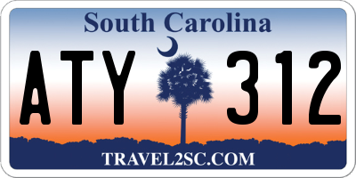 SC license plate ATY312
