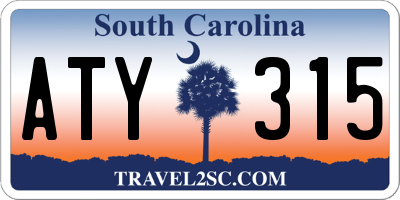 SC license plate ATY315