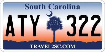 SC license plate ATY322