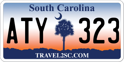 SC license plate ATY323
