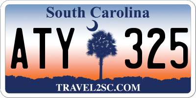 SC license plate ATY325