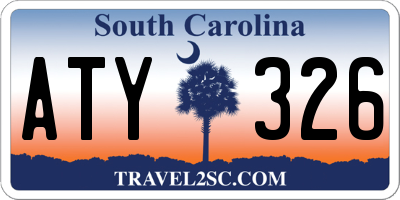 SC license plate ATY326