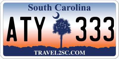 SC license plate ATY333