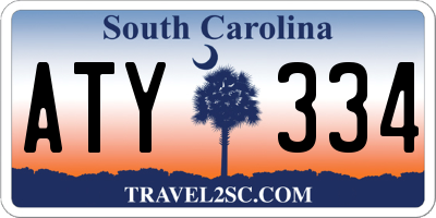 SC license plate ATY334