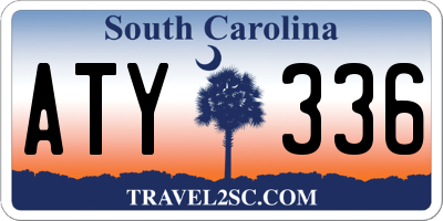 SC license plate ATY336