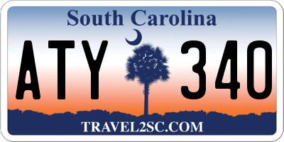 SC license plate ATY340