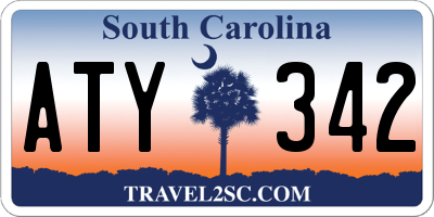 SC license plate ATY342