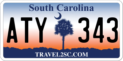 SC license plate ATY343