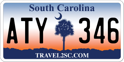 SC license plate ATY346