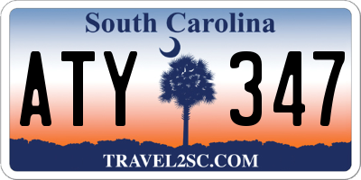SC license plate ATY347