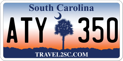 SC license plate ATY350