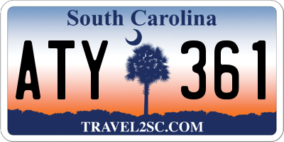 SC license plate ATY361