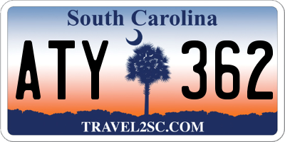 SC license plate ATY362