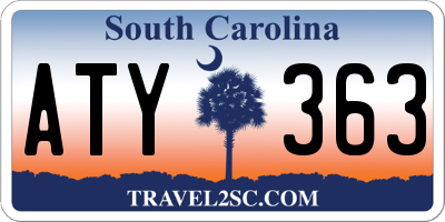 SC license plate ATY363