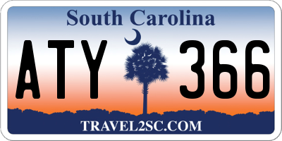 SC license plate ATY366