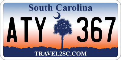 SC license plate ATY367