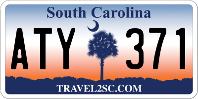 SC license plate ATY371