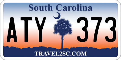 SC license plate ATY373