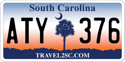 SC license plate ATY376