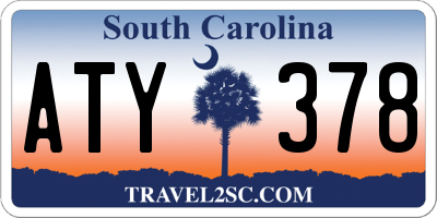 SC license plate ATY378