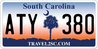 SC license plate ATY380