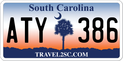 SC license plate ATY386