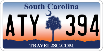 SC license plate ATY394