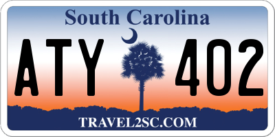 SC license plate ATY402