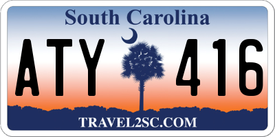 SC license plate ATY416
