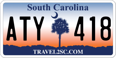 SC license plate ATY418