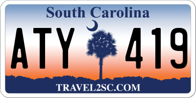SC license plate ATY419