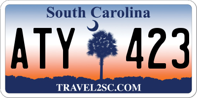 SC license plate ATY423