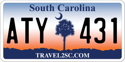 SC license plate ATY431