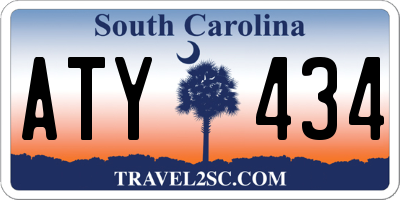 SC license plate ATY434