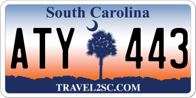 SC license plate ATY443