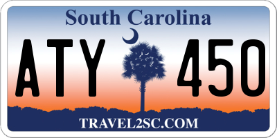 SC license plate ATY450