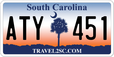 SC license plate ATY451