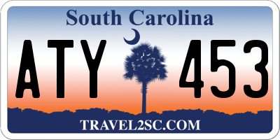 SC license plate ATY453