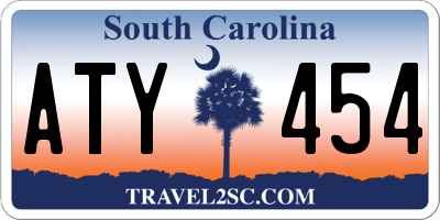 SC license plate ATY454