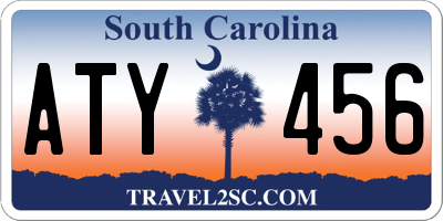 SC license plate ATY456