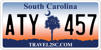 SC license plate ATY457